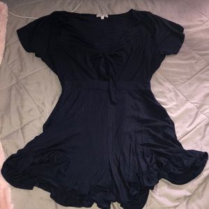 Navy blue cut out flowy romper